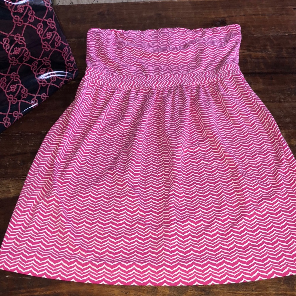 VINEYARD VINES Strapless Striped Dress